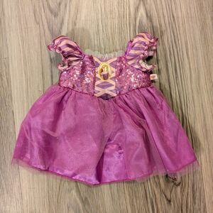 Build a Bear Disney Tangled Rapunzel Purple Dress Gown BAB Like New